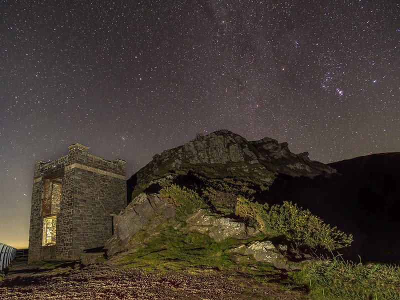Stars above a rocky Exmoor skyline