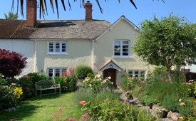 Millstream Cottage and its front garden