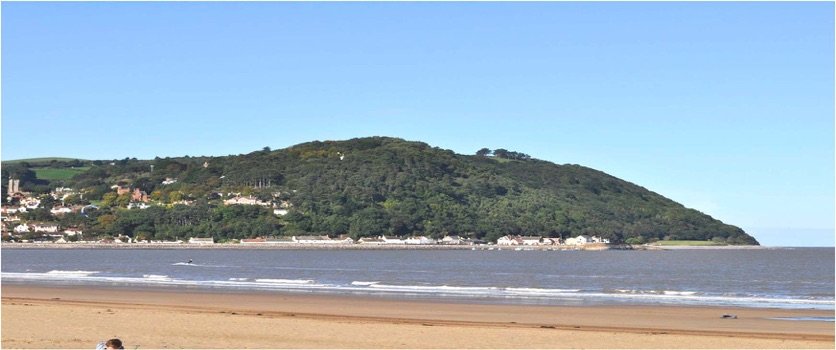 Minehead beach and the headland beyond