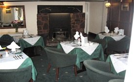 Tables set for dinner at the Yarn Market Hotel